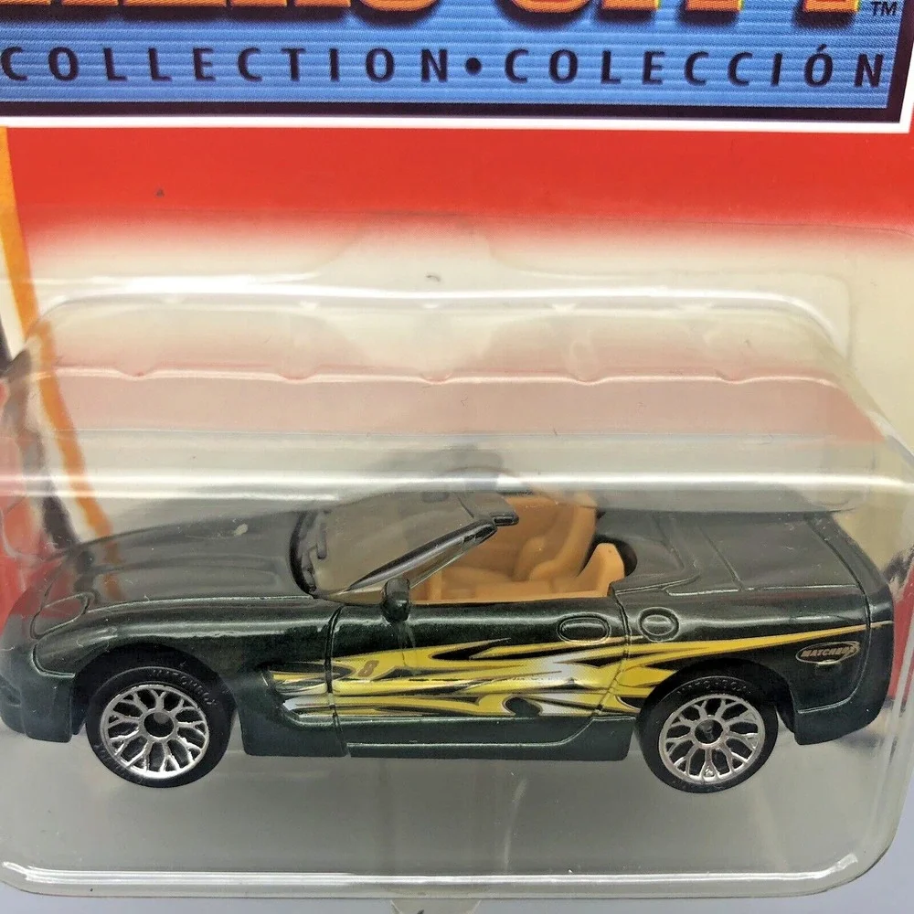 Matchbox Hero City 2000 Chevrolet‎ Corvette Dark Green Chevy Diecast 1:60 Scale
